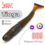 Виброхвост съедобный Lucky John Tioga 3.4" (86мм), 6шт/уп