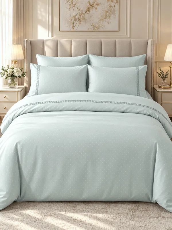 Gelin Home КПБ 6 пр. MYKONOS цвет мяты пододеяльник 200*220, простынь 240*260, наволочки 50*70 2шт, декоративные наволочки 50*70 2шт GLNN204
