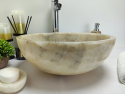 Раковина из оникса Bowl Grey BO-60329 40x40x15 из натурального камня
