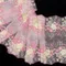 Вышивка на сетке розовая/цветочная 24 см