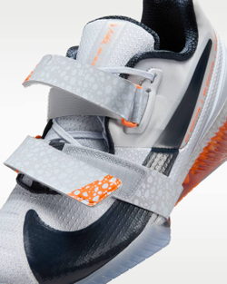 Штангетки Nike Romaleos 4 (Бело-Оранжевые)