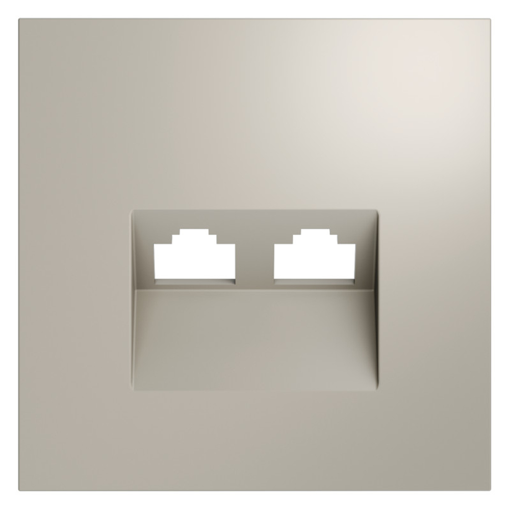 Накладка для розетки компьютерной двойной RJ45+RJ45 кат.6, S70 (кашемир)