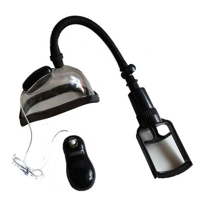 Вакуумная помпа вагинальная с вибрацией Tracker Vaginal Vacuum Pump (Цвет: прозрачный с черным)