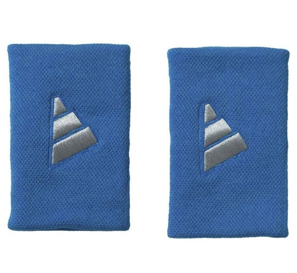 Напульсник теннисный Adidas L Wristband 2P - blue/grey