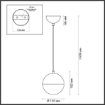 4960/1 PENDANT ODL22 393 античн.бронза/металл/белый/стекло Подвес E27 1*40W PINGA