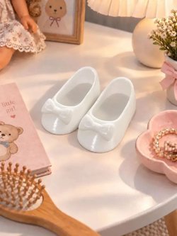 Обувь туфли для кукол Paola Reina 5.5см Комплект 2 пары белые + розовые (CS-056)