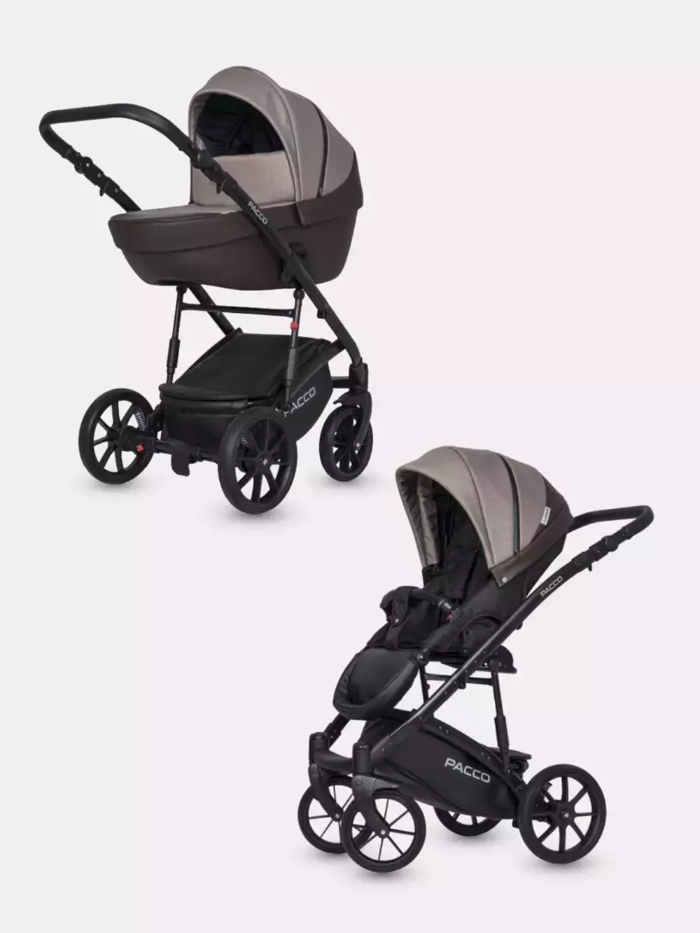 Коляска  PACCO (2 в 1) (RIKO BASIC) 07 Mokka (кофейный-темно-коричневый)