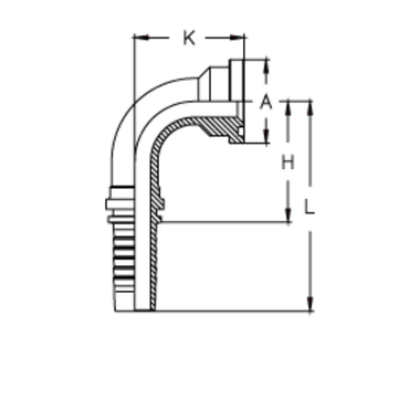 Фитинг DN 12 SFL 1/2 30.2 (90)