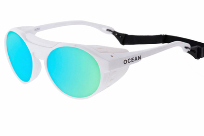 Спортивные очки OCEAN Rodas Matte White / Blue Revo Polarized Lens