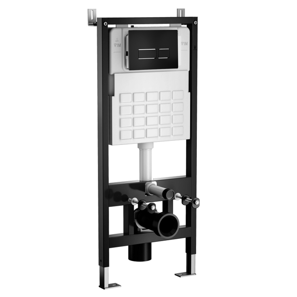 Система инсталляции WAVE В-500/002П+В2/W-500/002Pn+V2, прямоуг кнопка В2/V2 черная,ПНЕВМАТИКА,500 мм