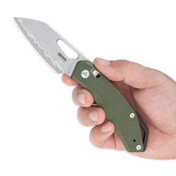 Нож складной SRM 261M-GP2 Cub Beadblast (140Cr Laminated, Green G10)