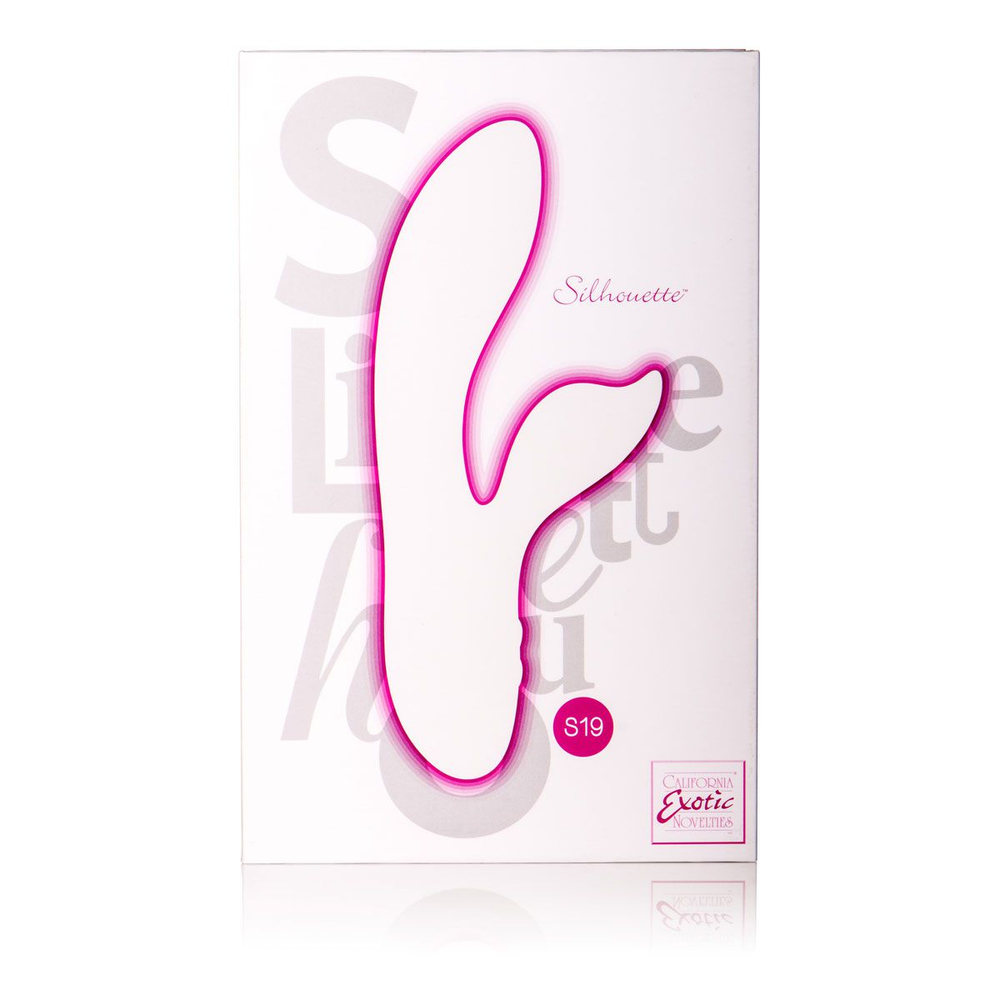 Розовый вибромассажер с лепестком для стимуляции клитора Silhouette S19 (Цвет: розовый)
