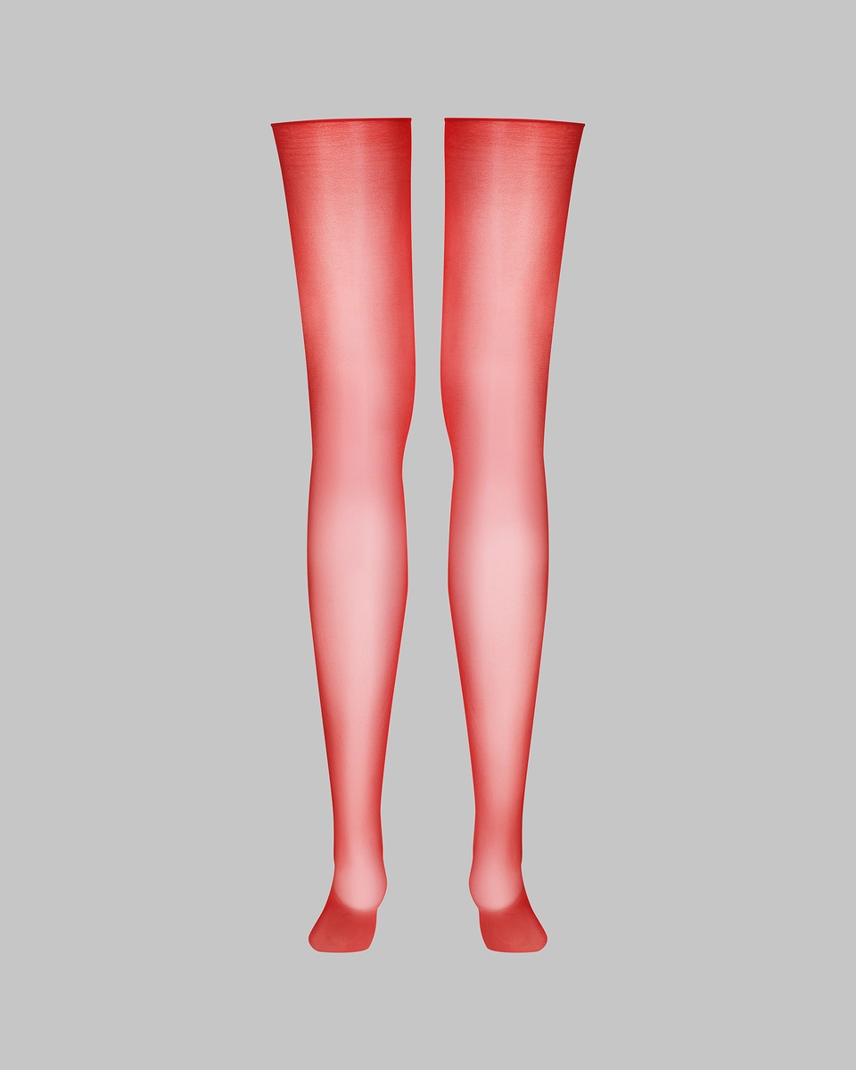 чулки Bas glace - rouge красные