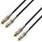 Adam Hall K3TCC0100 - кабель аудио 2 x RCA (M) - 2 x RCA (M), 1 x 0.22 мм2, 1.0 м, черный
