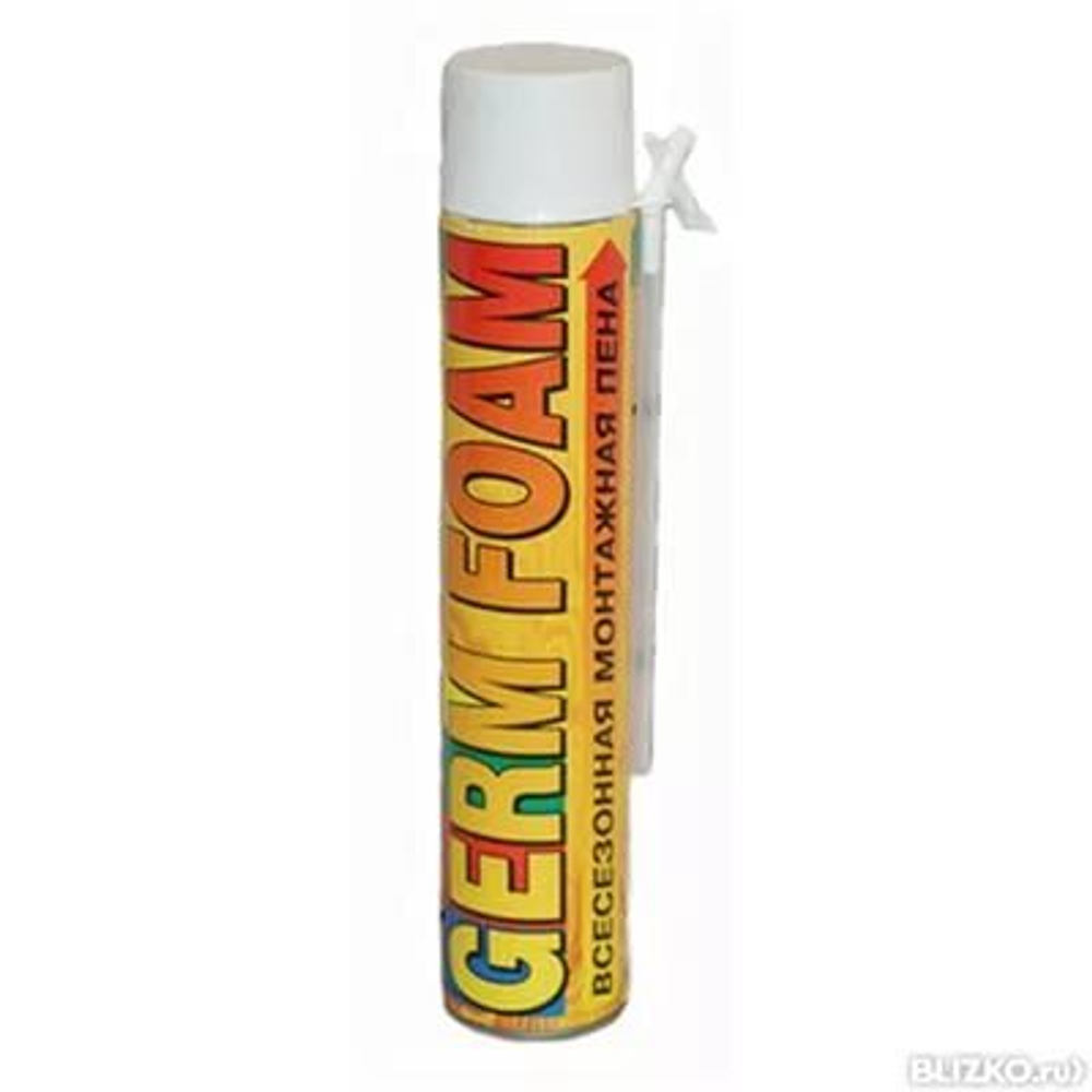 Пена монтажная GERMFOAM бытовая Увелич.Выход +20% 750мл,530гр всесезонная