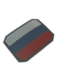 Шеврон Флаг России полевой серый