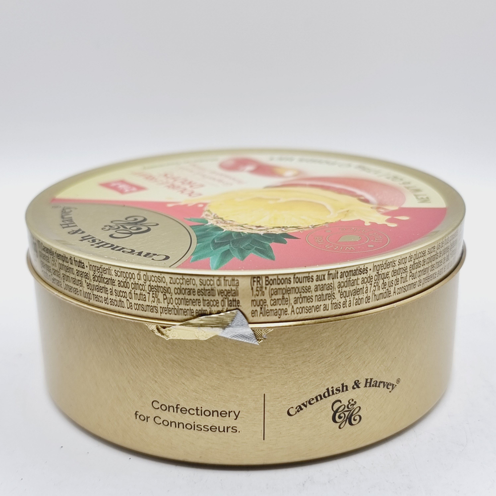 Конфеты леденцы Cavendish & Harvey Double Fruit Drops Grapefruit with pinapple filling Грейпфрут и ананас 175 г (из Финляндии)
