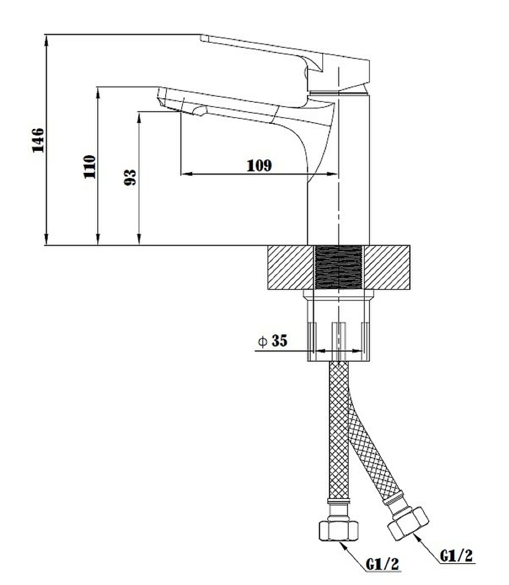 СМЕСИТЕЛЬ ДЛЯ РАКОВИНЫ ESKO SINGAPORE SB26