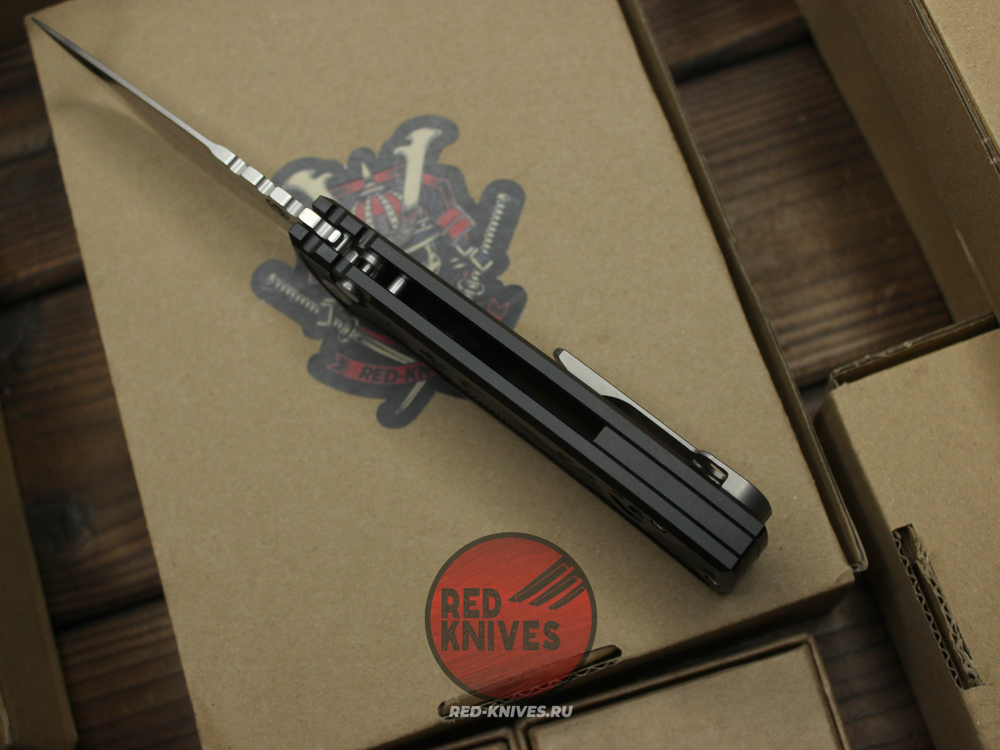 Нож Chaves Knives / Pro-Tech Redencion 229 Auto FDE Battleworn TANTO BLACK - рук алюм, гравировка, шайбы