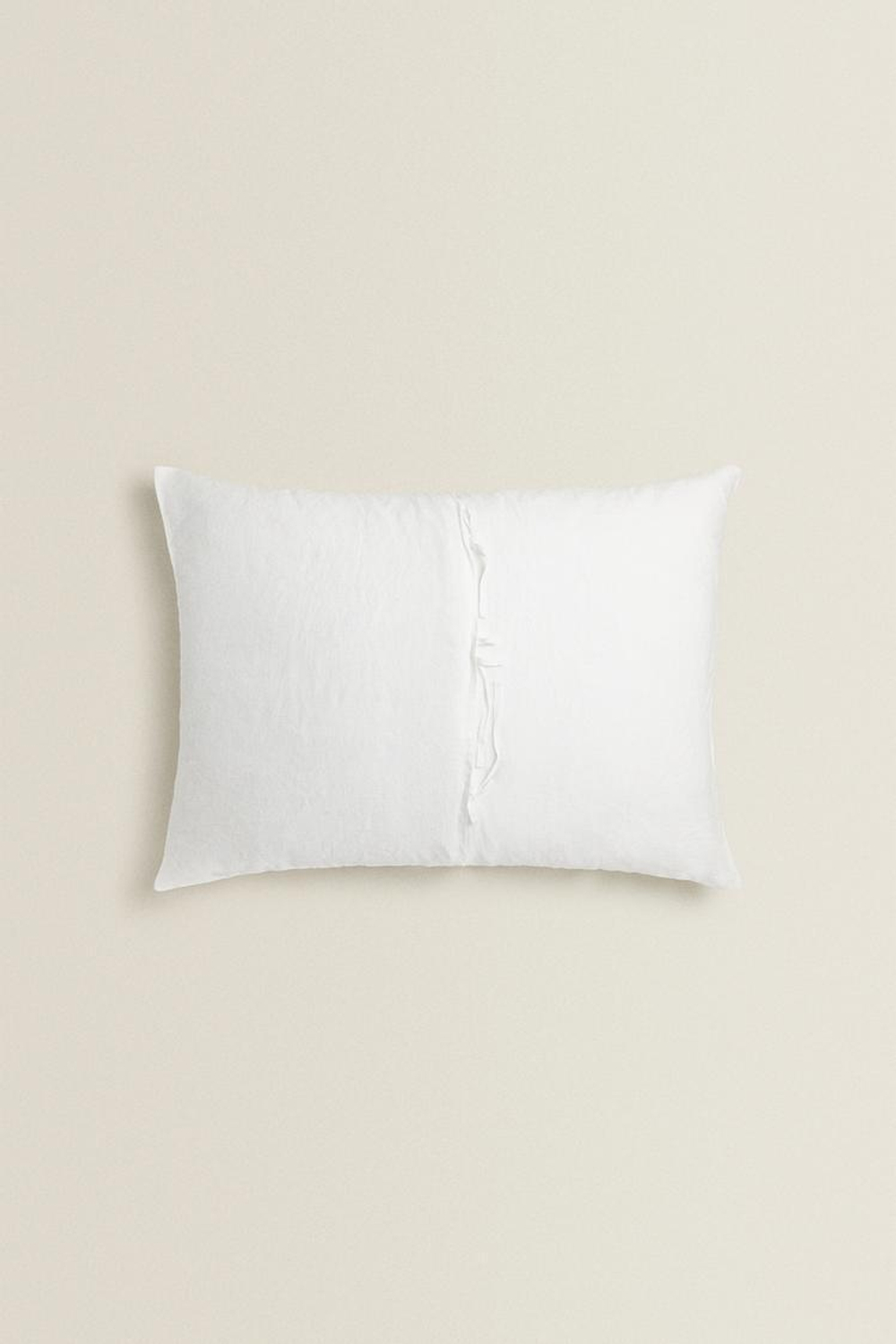 ZARA HOME ОДНОТОННЫЙ ЛЬНЯНОЙ ЧЕХОЛ ДЛЯ ДЕКОРАТИВНОЙ ПОДУШКИ, БЕЛЫЙ