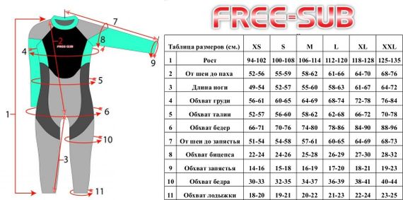 Гидрокостюм детский Free-Sub Kid Surf Yamamoto 39 3 мм сине-желтый