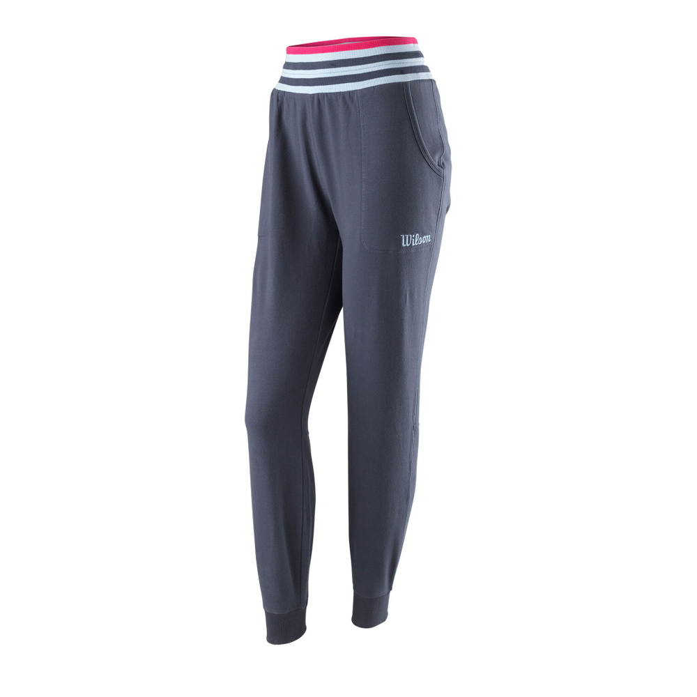 Женские теннисные брюки Wilson Script Eco Training Pants Women - Blue, White