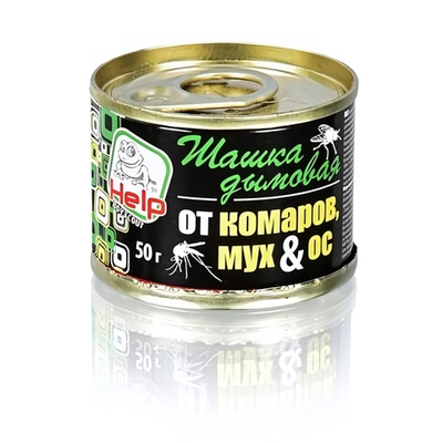 Шашка дымовая HELP от комаров мух и ос 50 гр