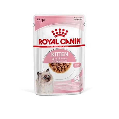 ROYAL CANIN Kitten Корм влажный для котят в возрасте до 12 месяцев (кусочки в соусе), 85 г