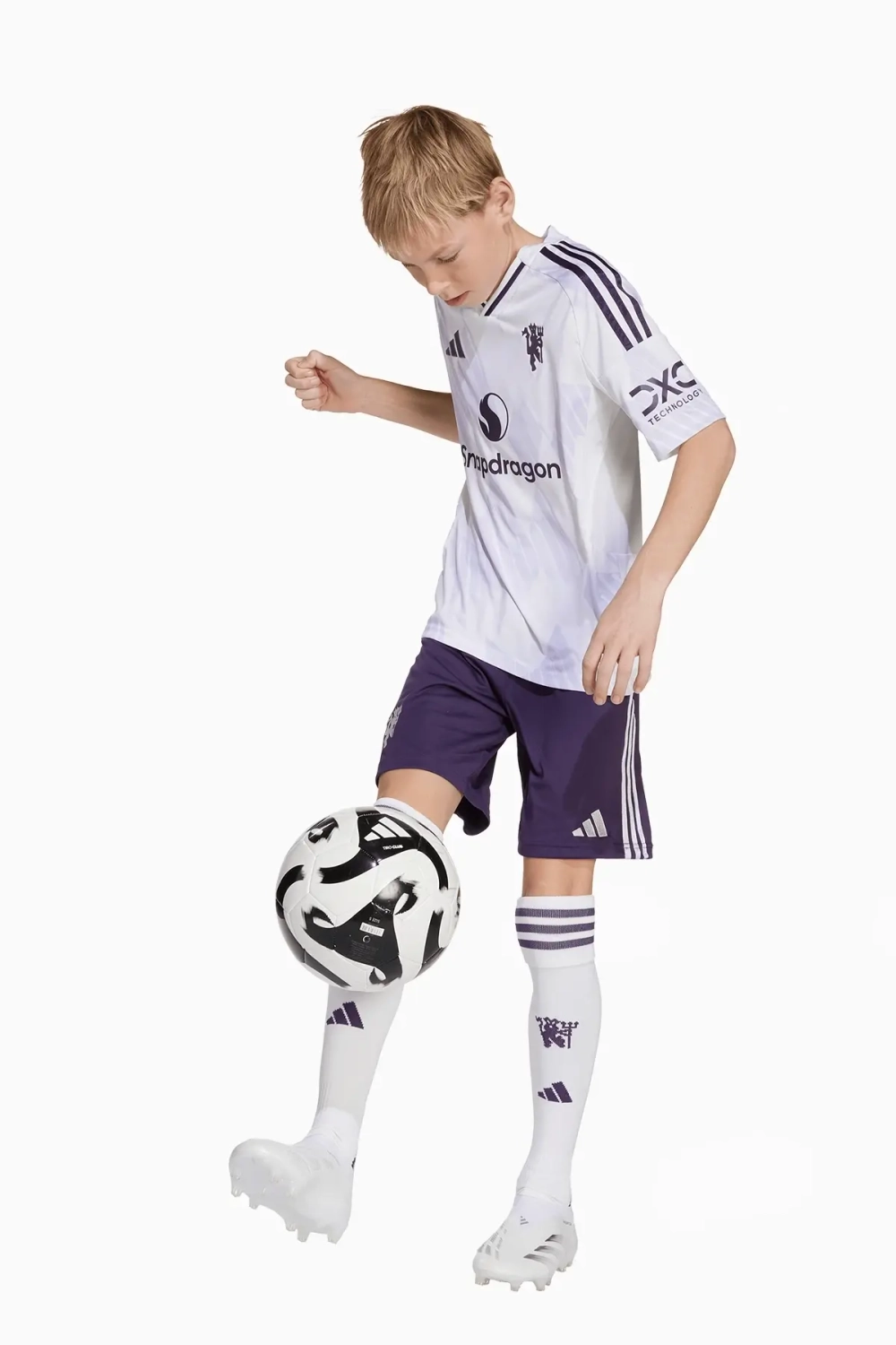Шорты adidas Manchester United 25/26 Away Junior - фиолетовый