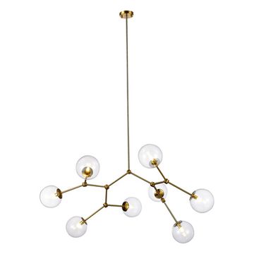 Люстра подвесная 8*E14 SL1506.203.08 золотистый/прозрачный Chieti ST-Luce