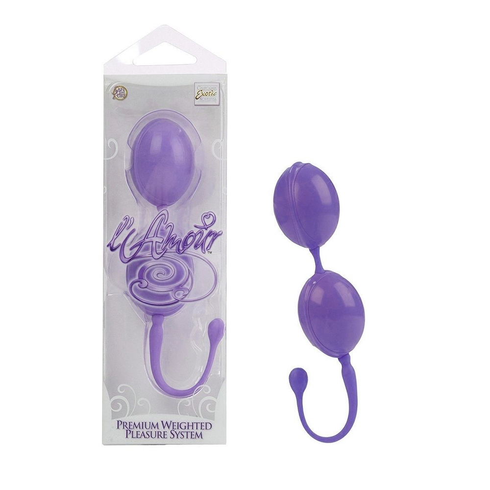 Фиолетовые вагинальные шарики LAmour Premium Weighted Pleasure System (Цвет: фиолетовый)