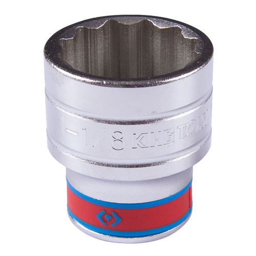 KING TONY (433036S) Головка торцевая стандартная двенадцатигранная 1/2", дюймовая 1-1/8"