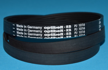 Ремень 1016 J5 PJ 5A Optibelt для стиральной машины Asko / Gorenje (Горенье) 1022мм черный, белая надпись в/з 1613694