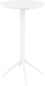 Стол пластиковый барный складной Siesta Contract Sky Folding Bar Table 60, белый