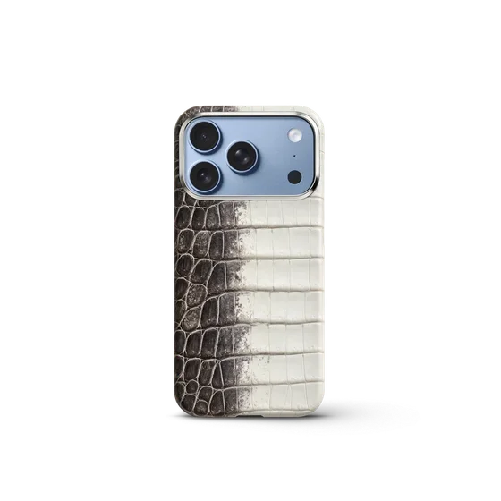 Чехол для iPhone 18 - Натуральная кожа Гималайского крокодила