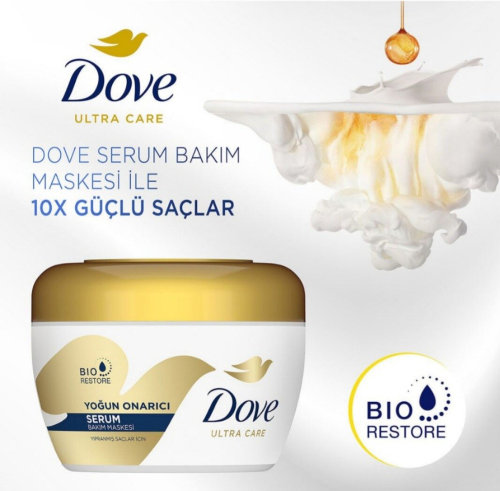 Dove Ultra Care 1 минутная маска-сыворотка интенсивная восстанавливающая для волос 160 мл (Турция)