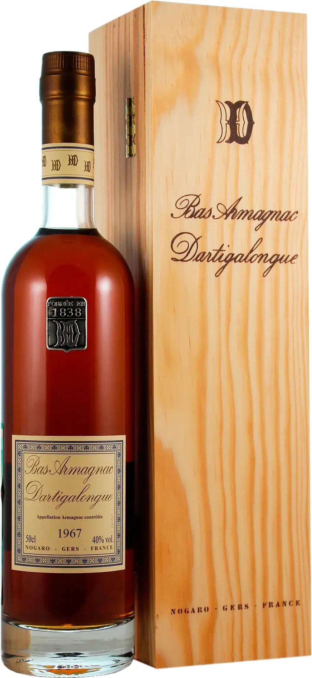 Арманьяк Dartigalongue, AOC, 1967, 0.5 л.