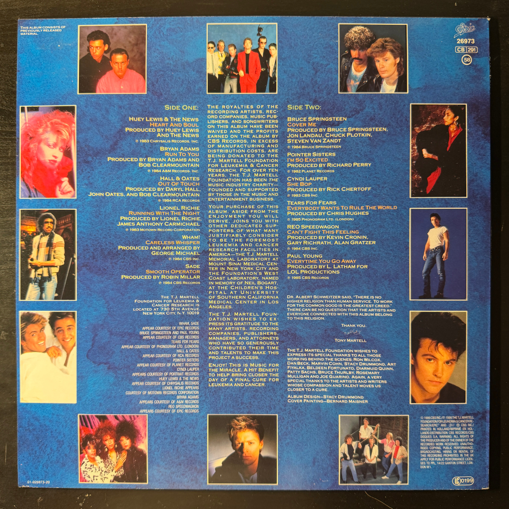 Сборник Music For The Miracle (Голландия 1986г.)
