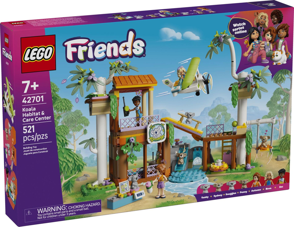 Конструктор Лего Френдс Центр обитания и защиты коал 42701 | LEGO Friends Koala Habitat & Care Center 521 деталь | 7+