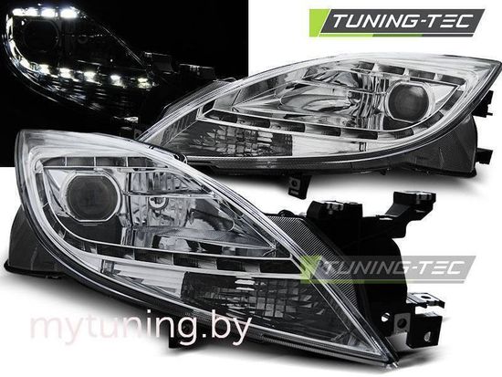 Передние фары DAYLIGHT CHROME для Mazda 6 II GH