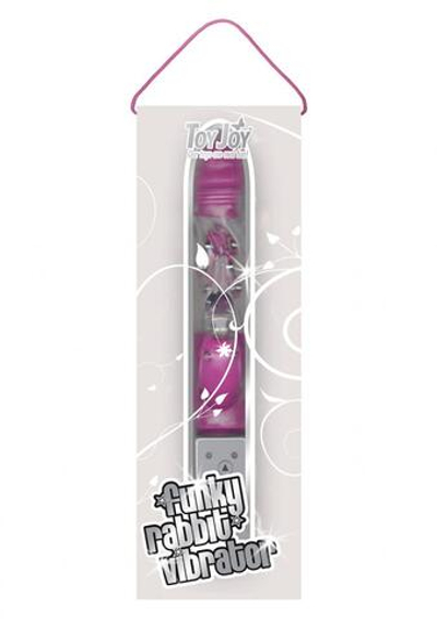 Лиловый Hi-tech вибратор Funky Rabbit Violet - 22 см.