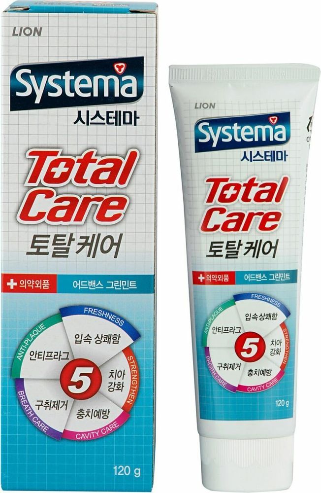 Зубная паста Lion с зеленой мятой Systema Total TP greenmint 120 г 3 уп