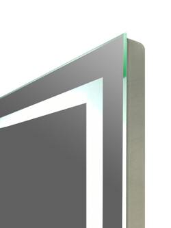Зеркало "Verte Led" 800х900 с часами, датчиком движения