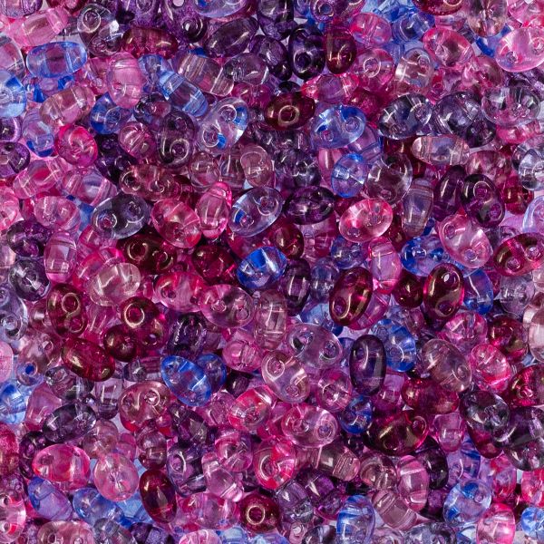 Бисер Gamma Twin Mix, 2.5х5 мм, 25 г, №42 розово-голубой
