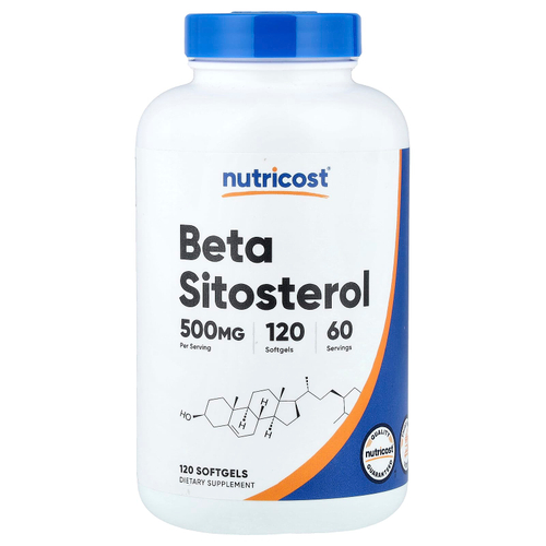 Nutricost, бета-ситостерол, 120 капсул (250 мг в 1 капсуле)
