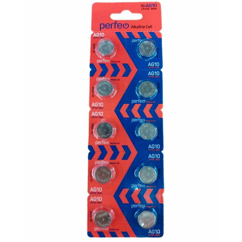 Батарейки Perfe. 1.5V AG-10 в наборе 10 штук