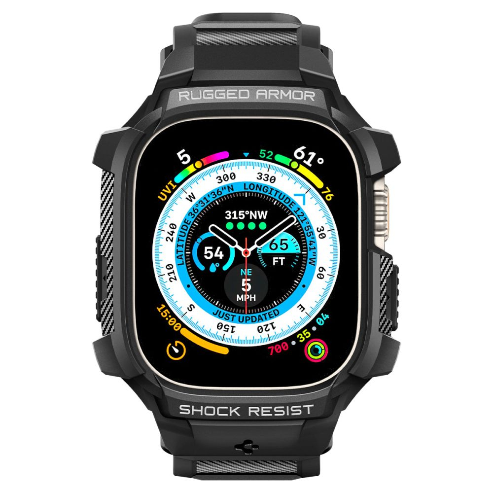 Ремешок+Чехол Spigen RUGGED ARMOR ”PRO” APPLE WATCH ULTRA (49 MM) BLACK