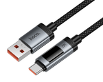 Usb Кабель-зарядка Type-C Hoco U148 100W 5A 1.2м в тканевой оплетке черный