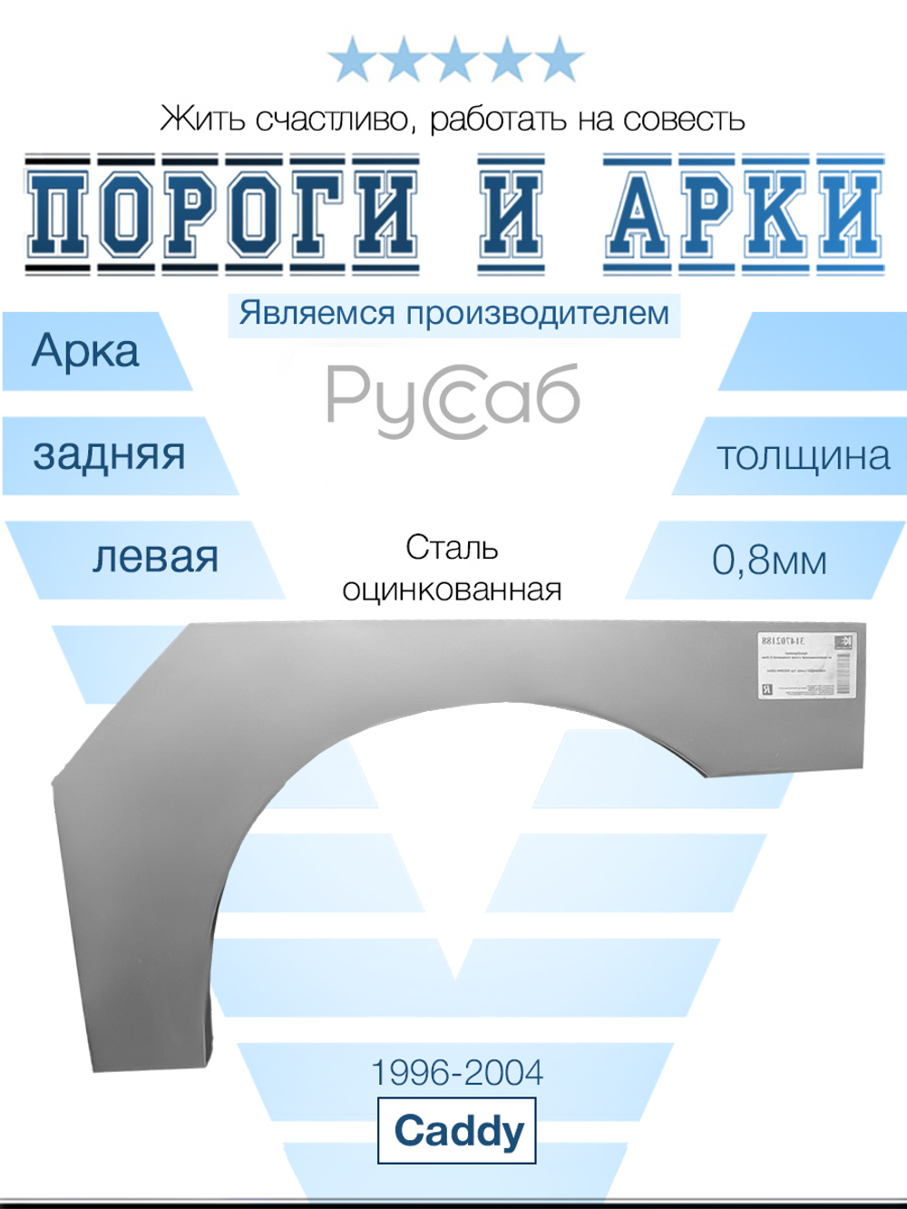 Арка левая Volkswagen Caddy 1996-2004