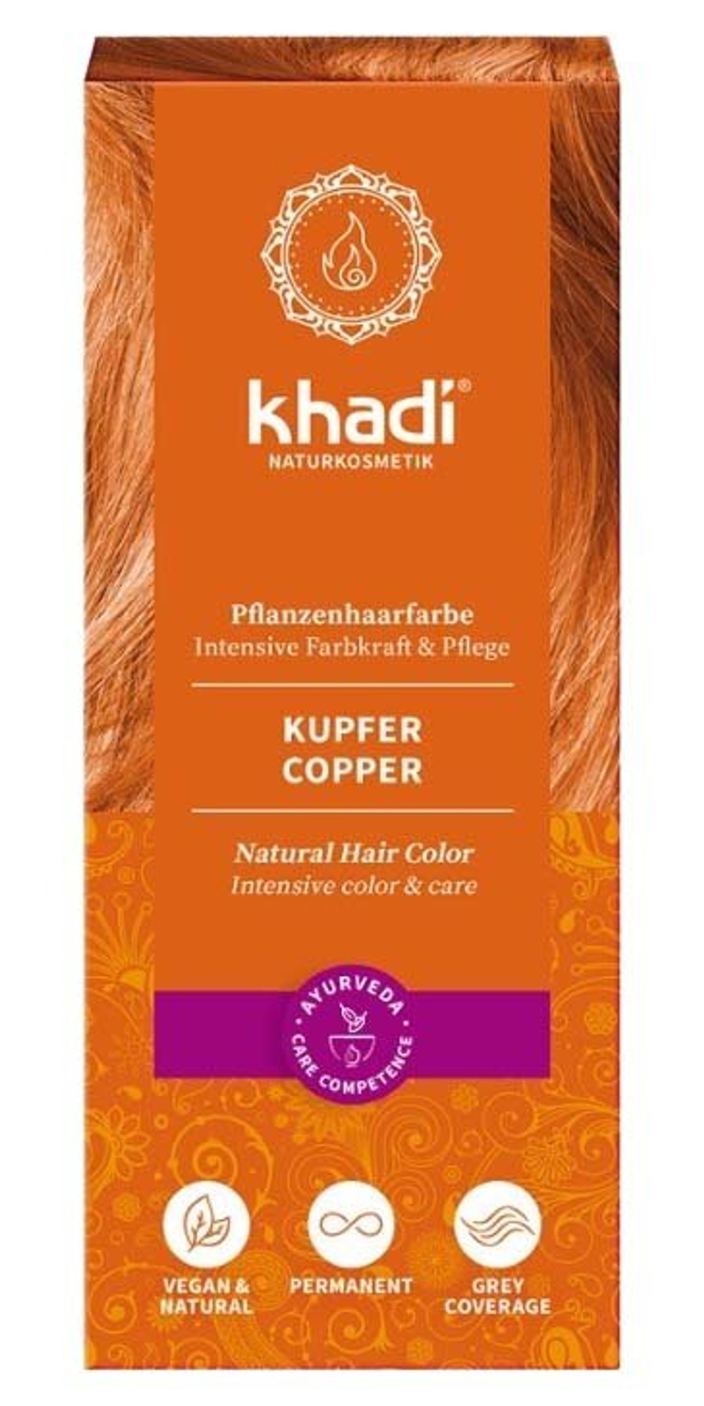 Цвет волос медный Khadi, 100 гр